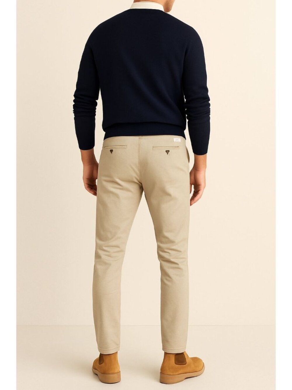 Abercrombie Fitch Mens 32X32 Beige Chino Pants Straight Leg Casual Classic Khaki - Picture 9 of 14
